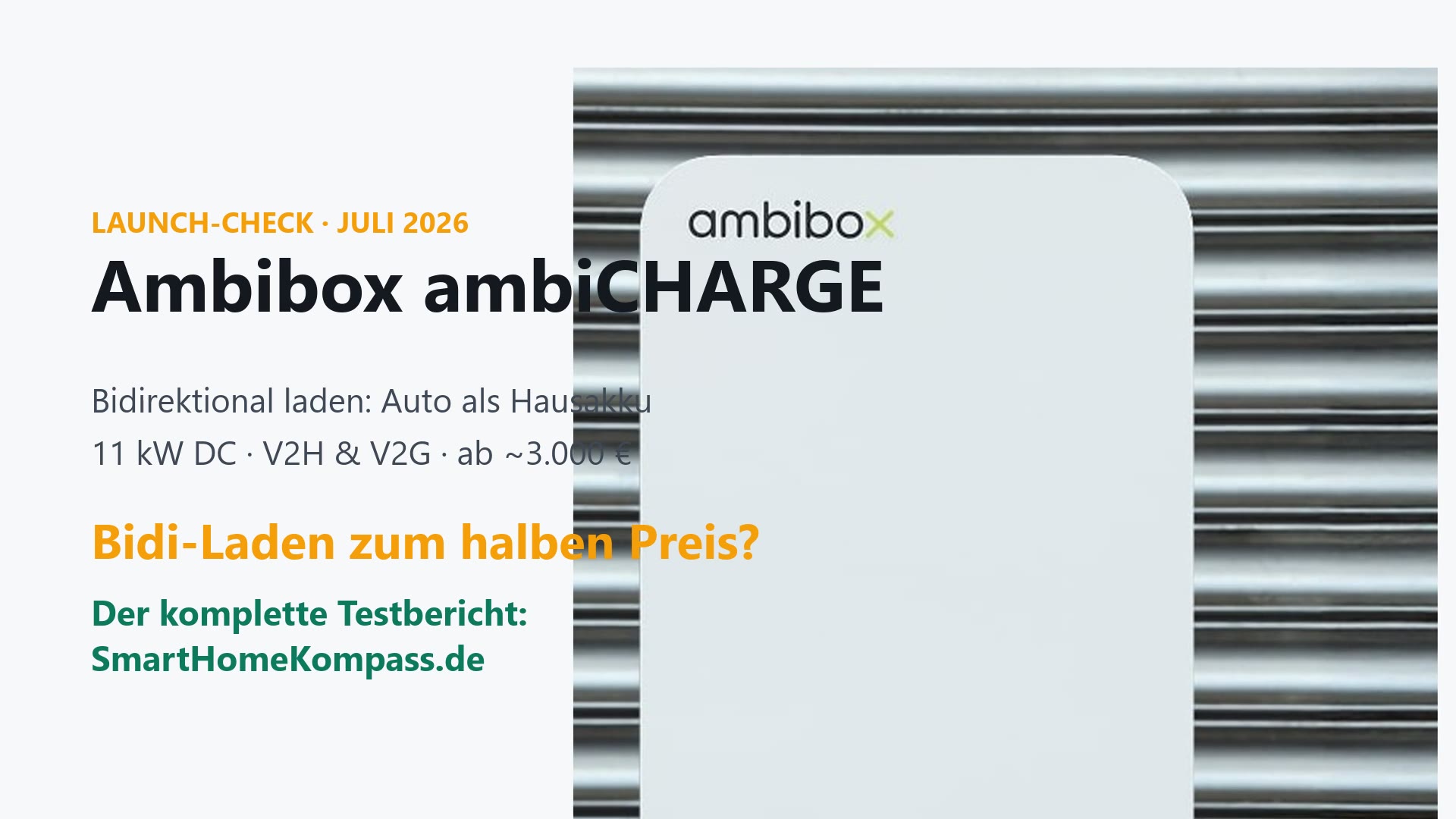 Ambibox ambiCHARGE bidirektionale Wallbox