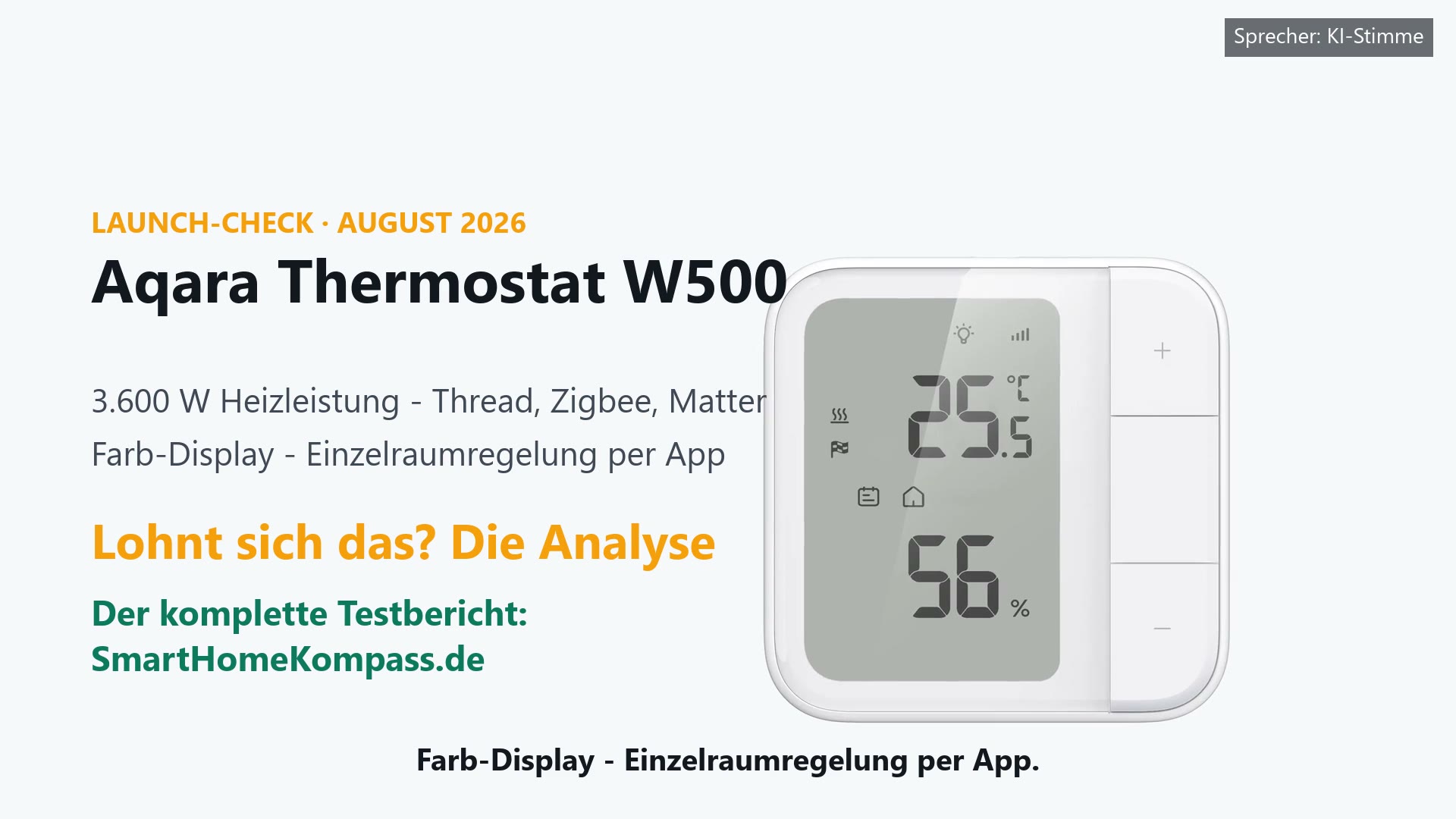 Aqara Floor Heating Thermostat W500 Wandthermostat mit Farb-Display