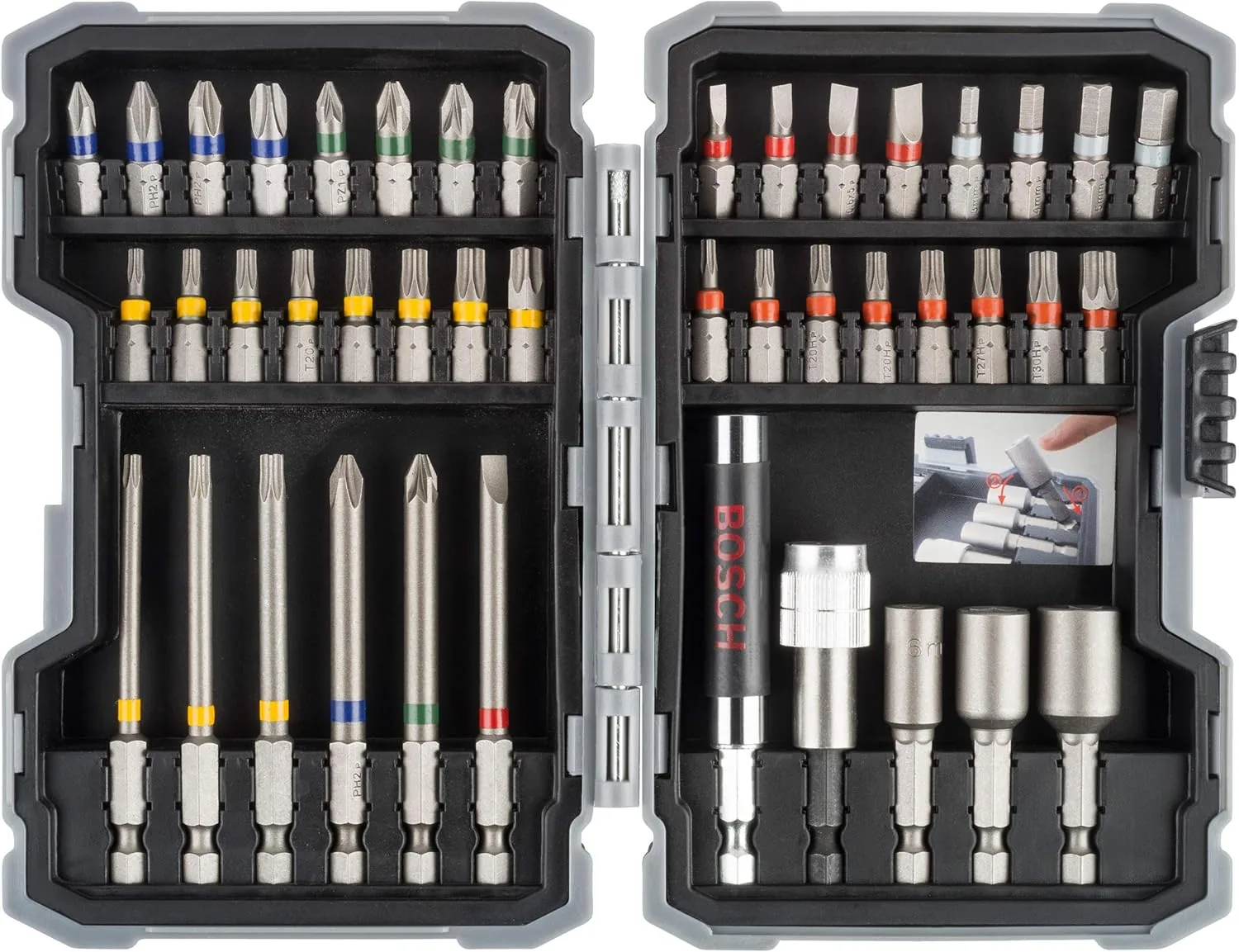 Bosch 43 tlg. Schrauberbits und Steckschlüssel Set