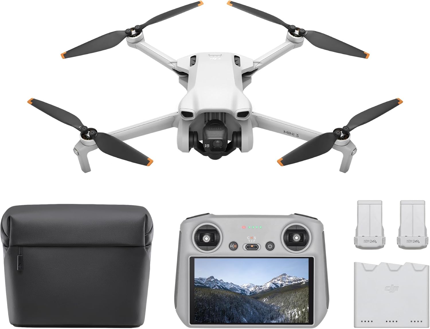DJI Mini 3 Fly More Combo: ultraleichte 4K-Drohne mit DJI RC & 3 Akkus