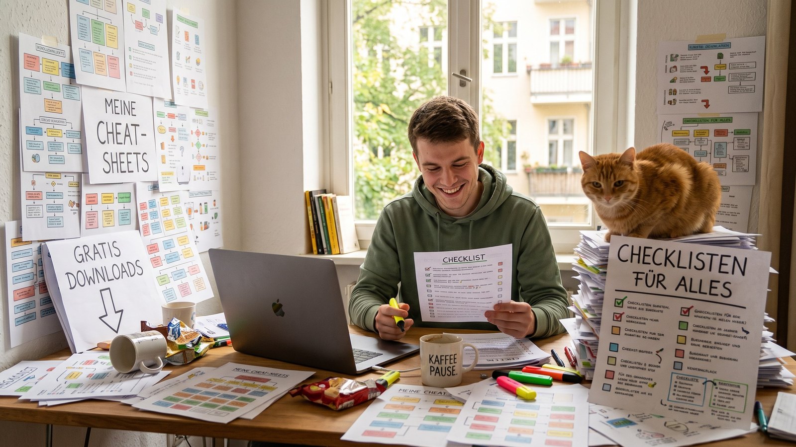 Symbolbild zum Thema Kostenlose Downloads: Checklisten & Cheat-Sheets