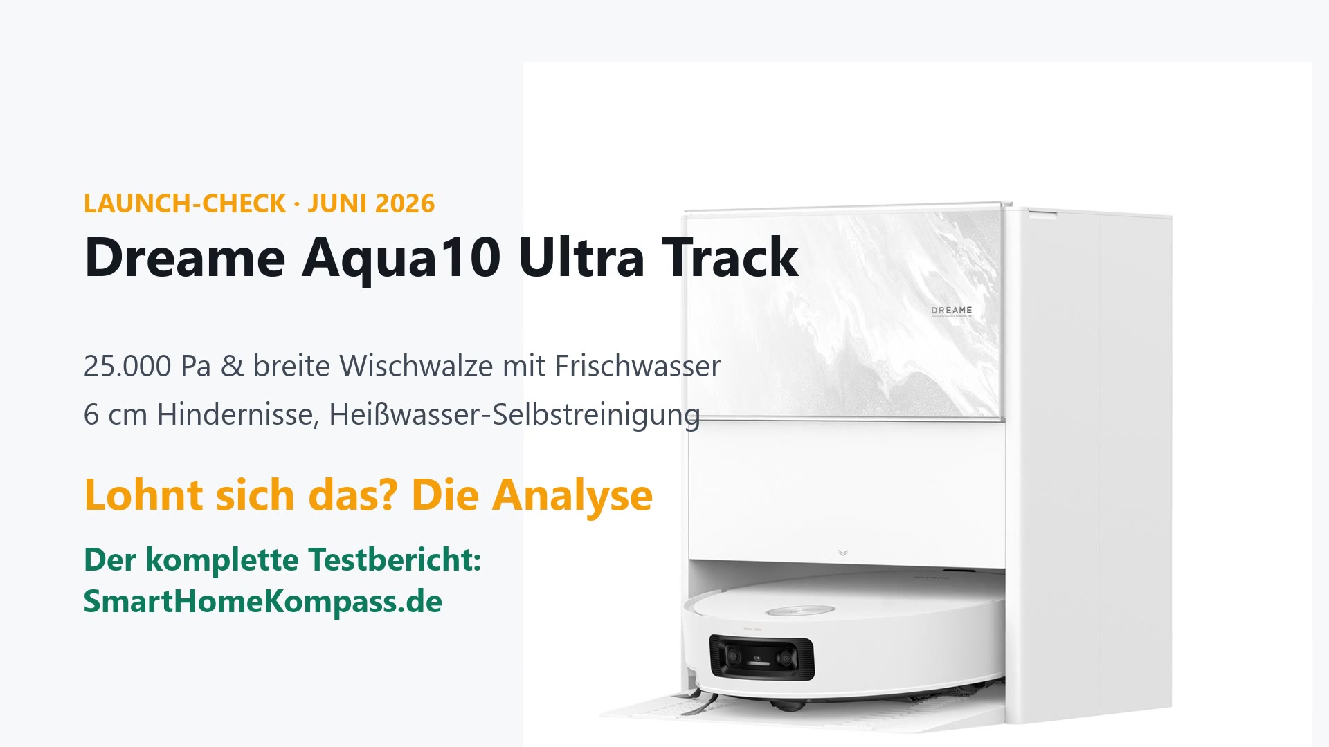 Dreame Aqua10 Ultra Track Complete Saug-Wisch-Roboter mit Station