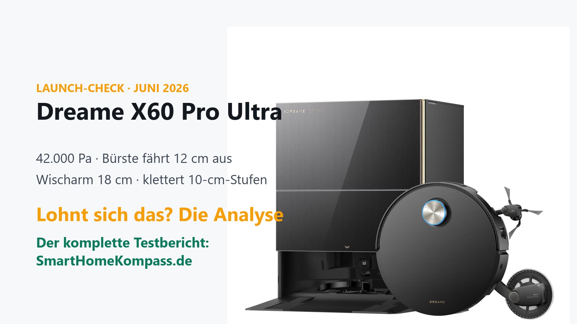 Dreame X60 Pro Ultra Complete – der Nachfolger des X40 Ultra