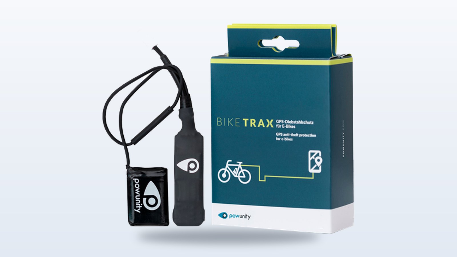 GPS-Tracker-Modul für E-Bikes mit Verpackung, Symbolbild für Diebstahlschutz per Ortung
