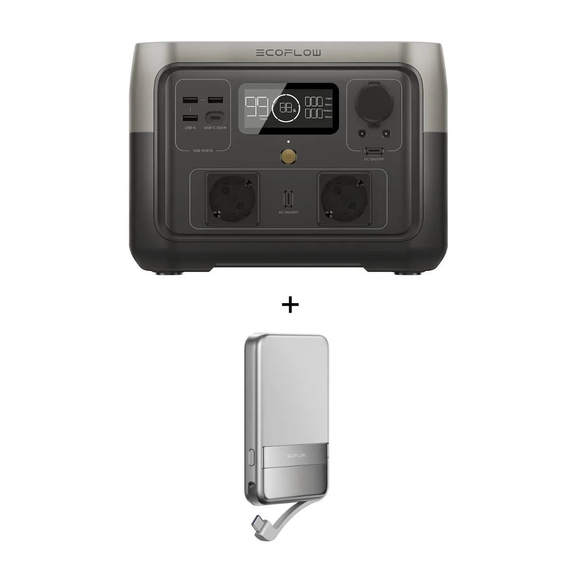 EcoFlow RIVER 2 Max Powerstation + Rapid 5000 Powerbank (0% MwSt