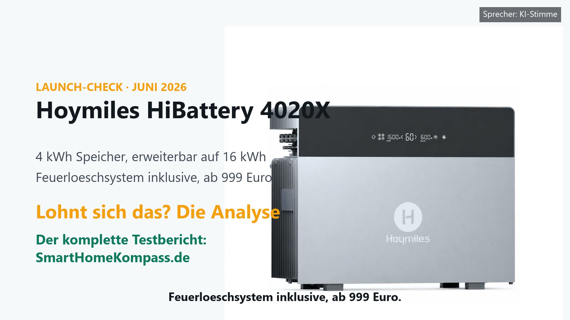 Hoymiles HiBattery 4020 X Heimspeicher, drei Größenvarianten