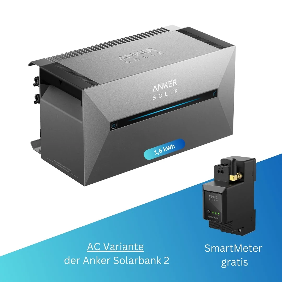 MyVoltaics® Anker SolarBank 2 AC Variante zum Nachrüsten von Balkonkraftwerken