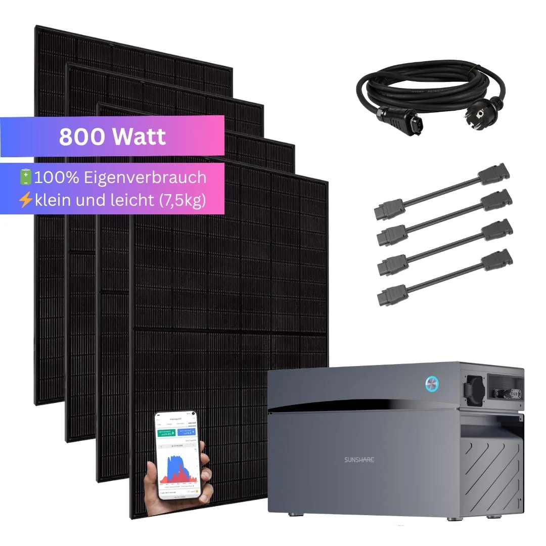 MyVoltaics® Sunshare Glory Balkonkraftwerk 800W mit Speicher
