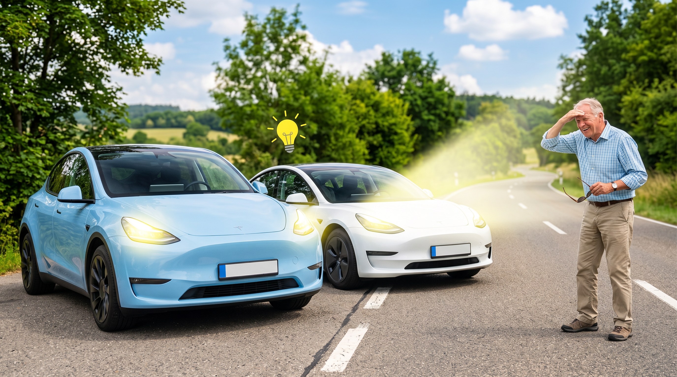 Blendungsalarm 💡 Teslas Model 3 und Model Y blenden Entgegenkommende – 20.000 Fahrzeuge im Rückruf