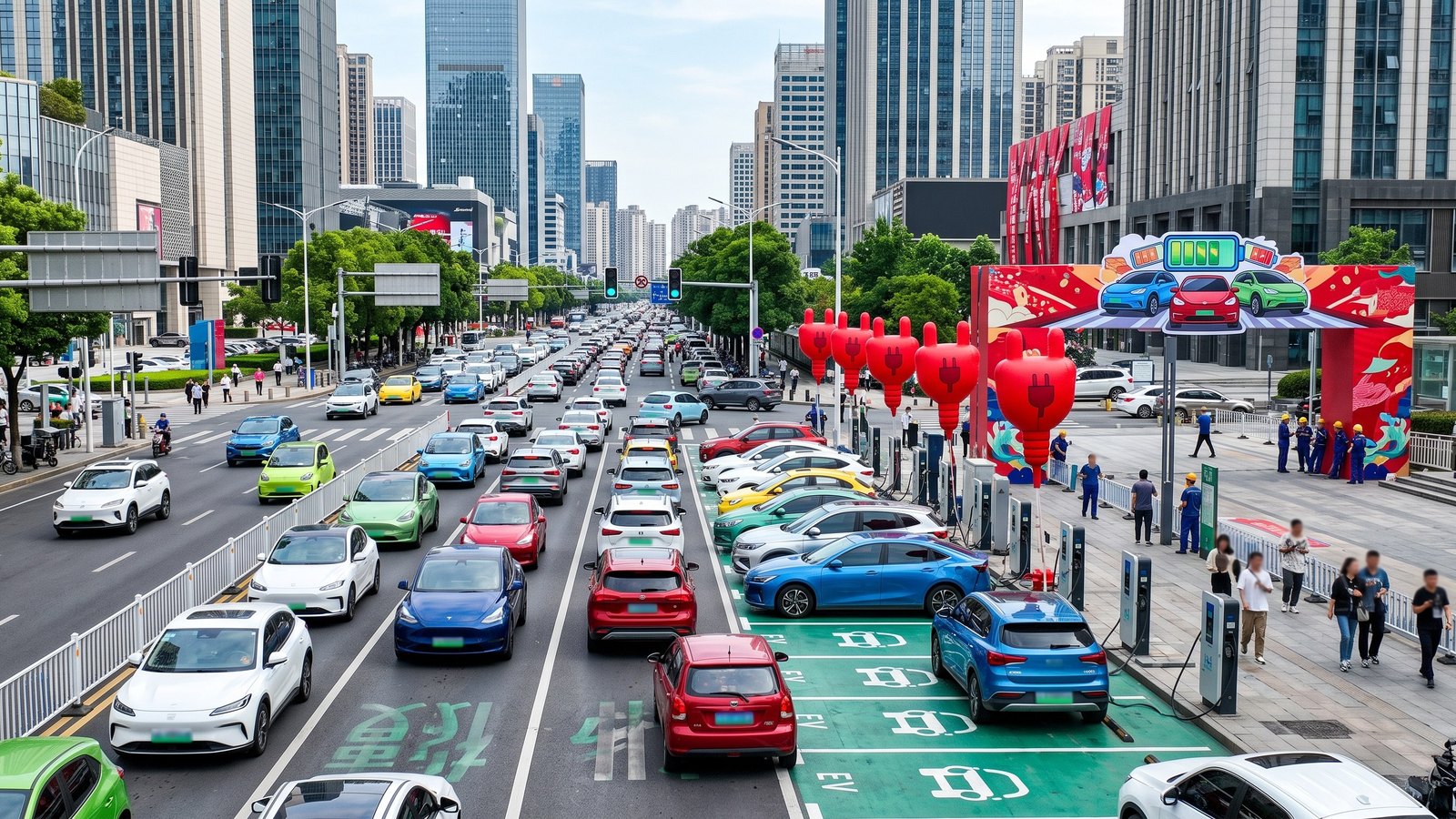 China will bis 2030: 70 Prozent aller Neuwagen elektrisch