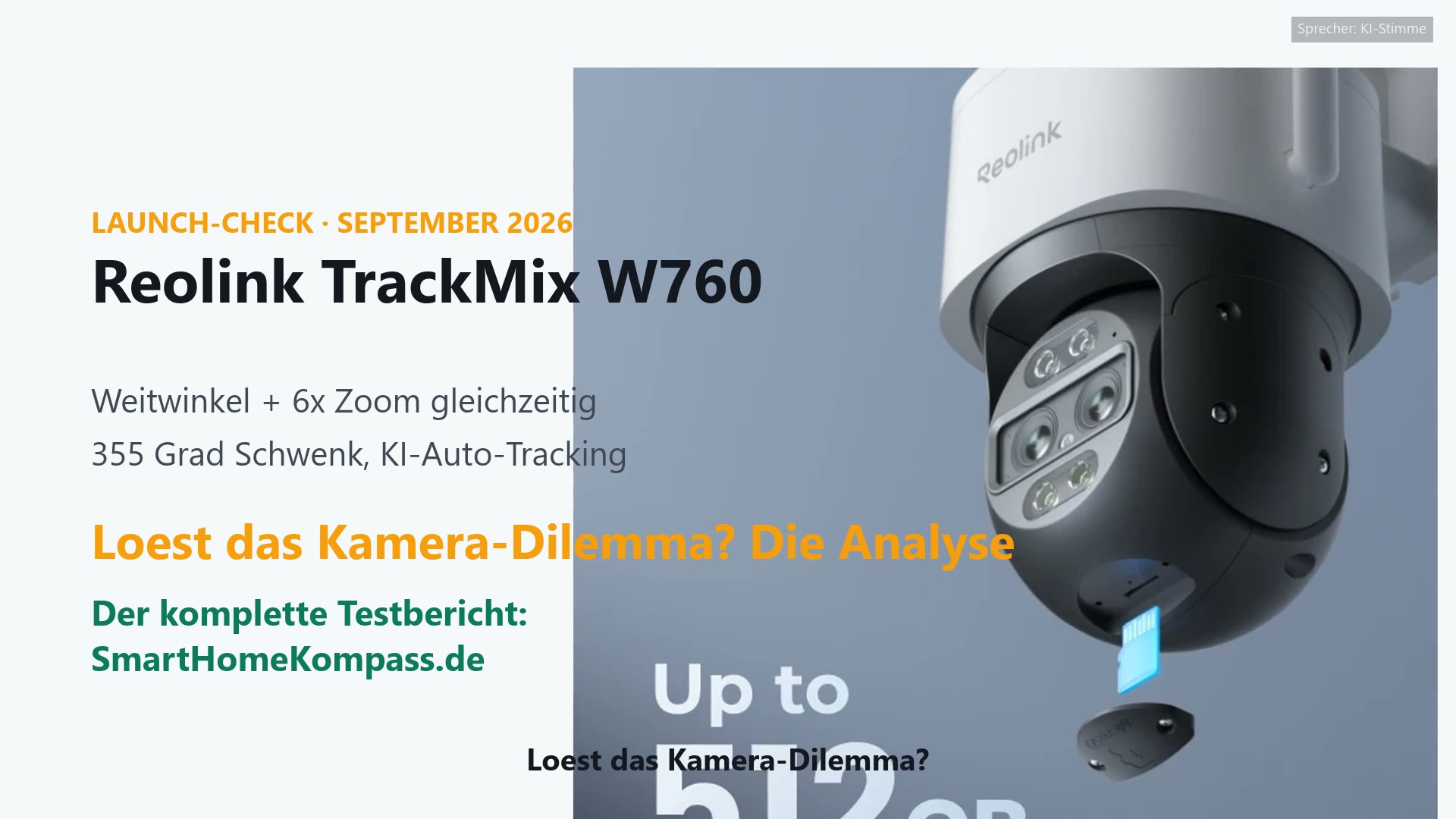 Reolink TrackMix W760 Dual-Lens-Außenkamera