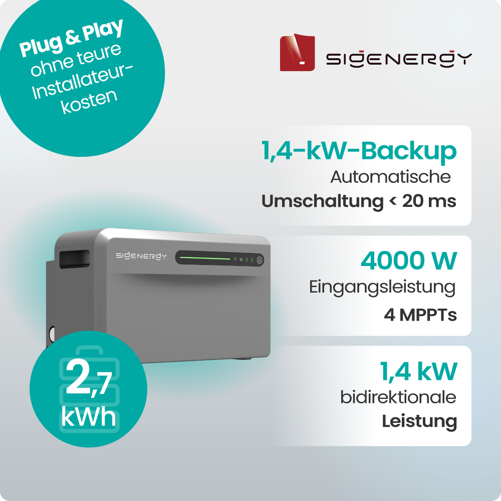 Sigenergy SigenMate 2700 Ultra Balkonkraftwerk-Speicher