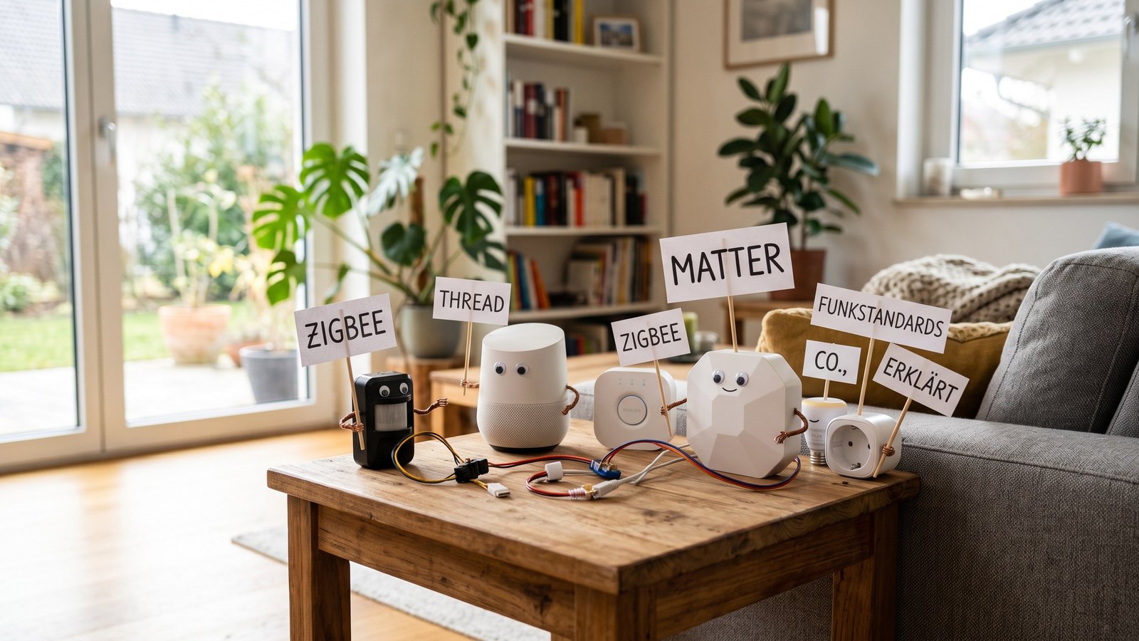 Symbolbild zum Thema Smart-Home-Funkstandards erklärt: Zigbee, Thread, Matter & Co. im Vergleich