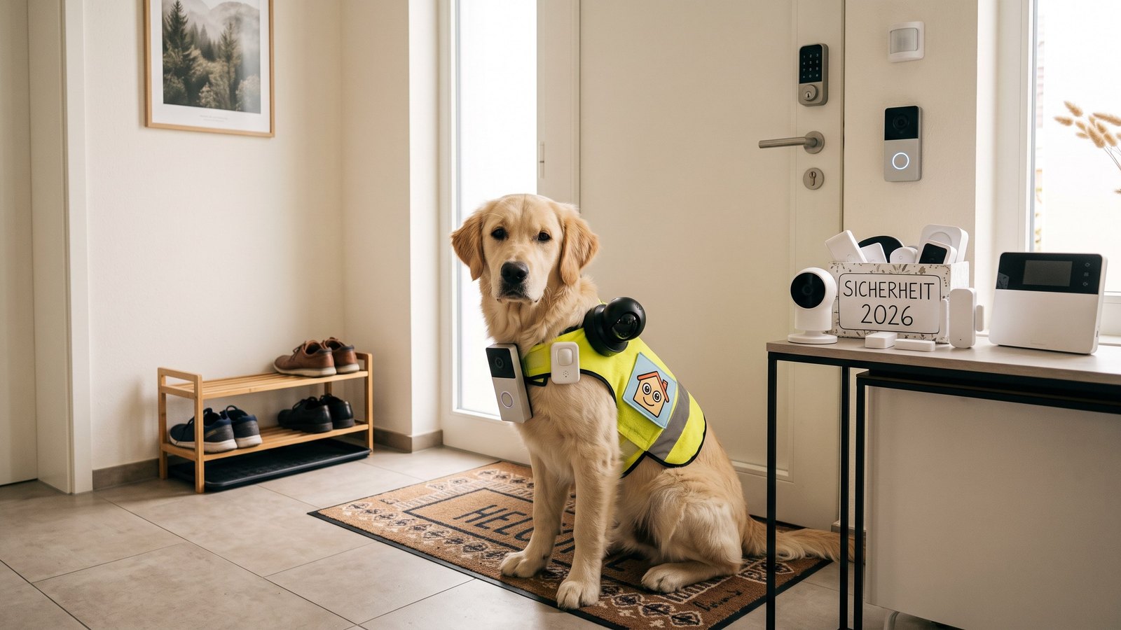 Symbolbild zum Thema Smart-Home-Sicherheit 2026: Kameras, Türklingeln, Alarm & Sensoren kaufen