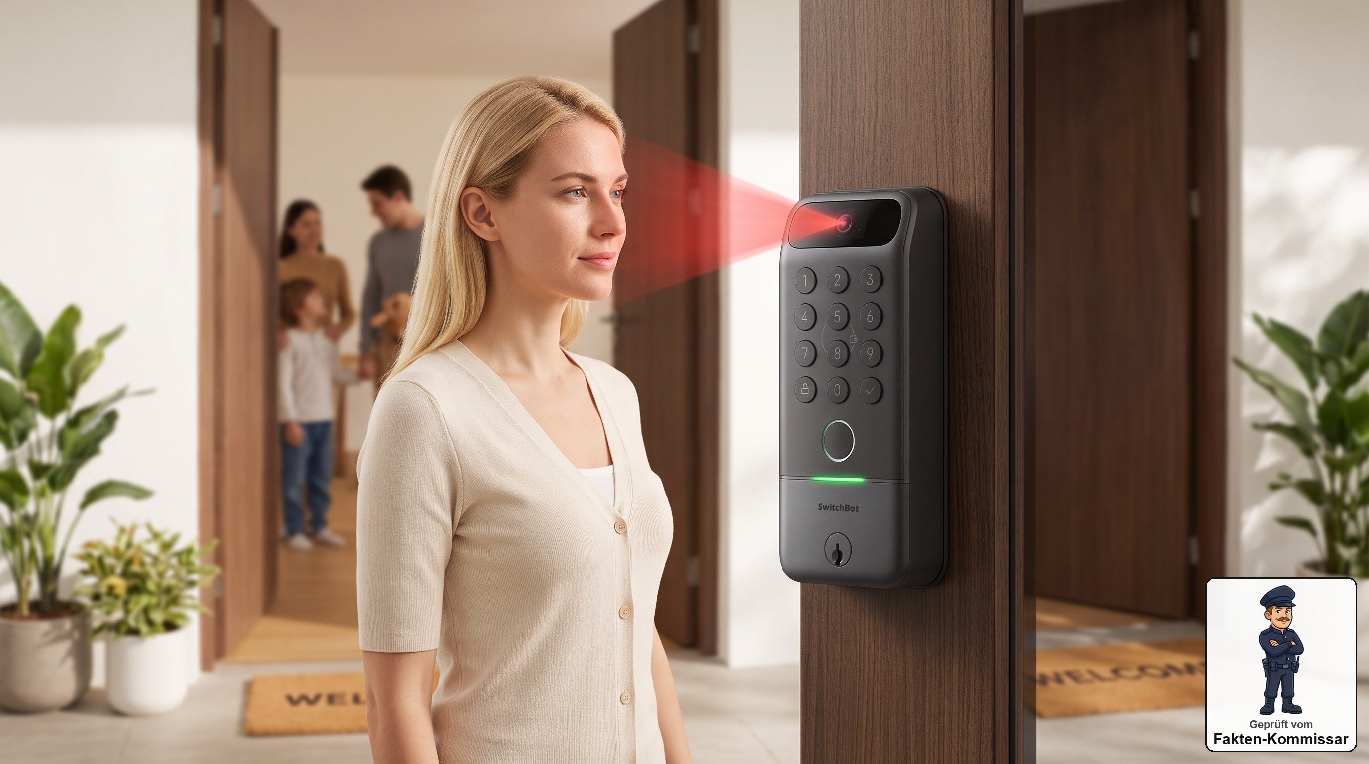 SwitchBot Lock Vision Pro scannt wie ein Türsteher ein Gesicht vor dem Einlass