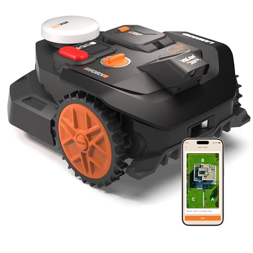 Worx Vision Cloud WR304E, 2WD Mähroboter ohne Begrenzungskabel, 400 m² | Einfache